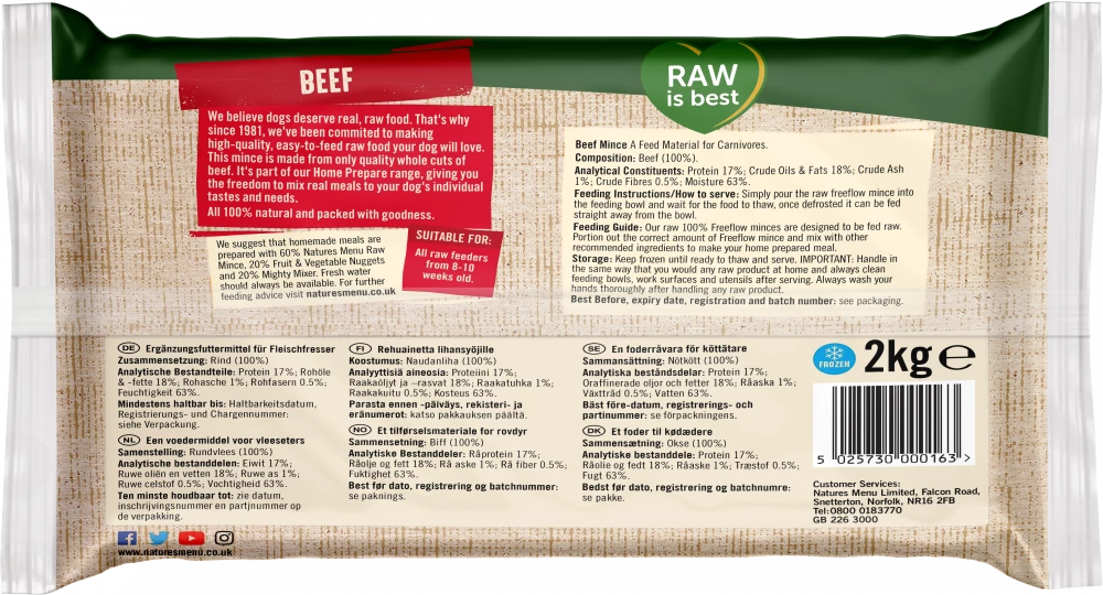 Natures Menu Free Flow Beef 2kg