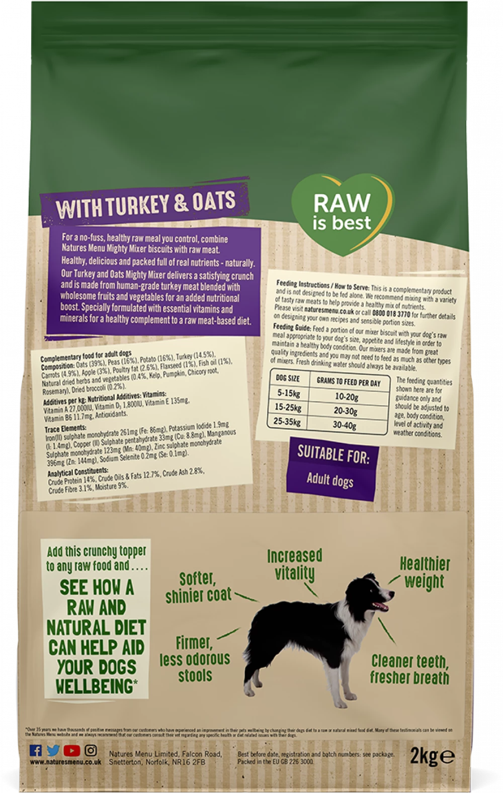 Natures Menu Mighty Mixer Turkey & Oats