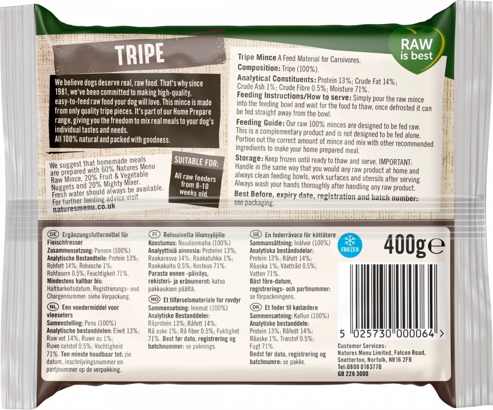 Natures Menu Tripe 400g