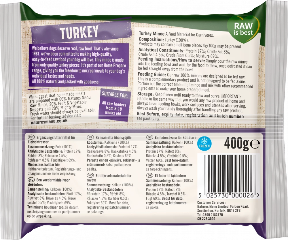 Natures Menu Turkey 400g